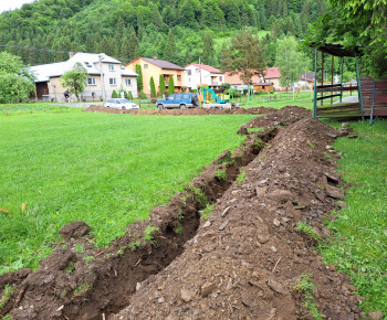 Aktuality / Výstavba vodovodnej prípojky ku kultúrno-spoločenskému stánku - foto