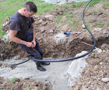 Aktuality / Výstavba vodovodnej prípojky ku kultúrno-spoločenskému stánku - foto