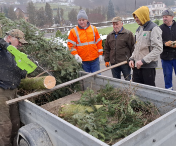 Aktuality / Vianočný stromček pre kostolom sme postavili - foto