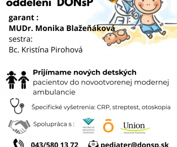 Aktuality / Nová všeobecná ambulancia pre deti a dorast pri NsP v Dolnom Kubíne - foto