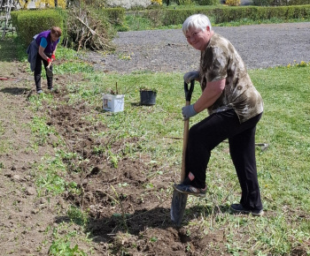 Aktuality / Úprava okolia nášho kostola - foto