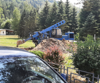 Rozšírenie splaškovej kanalizácie - dolný koniec obce jún 2021