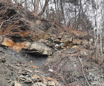 Zosuv skál Skalka-Bziny 13.03.2021