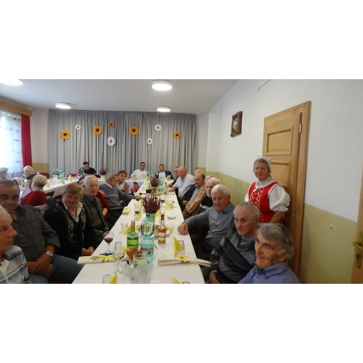 Kultúrny program - Október Mesiac úcty k starším - vystúpenie detí z materskej školy a FS Rovienca v Medzibrodí n/Or.