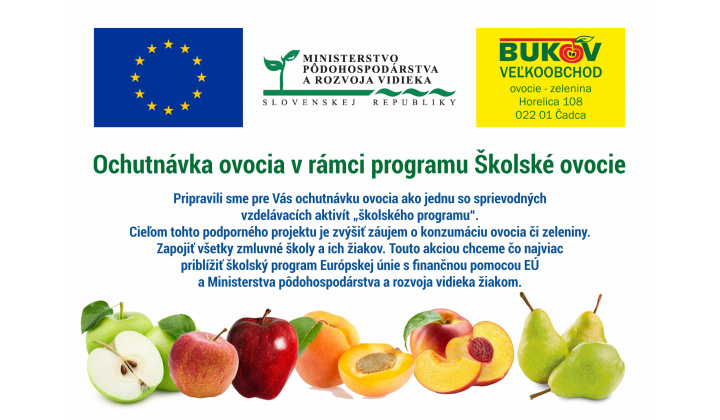 Ochutnávka ovocia v našej materskej škole v rámci programu školské ovocie