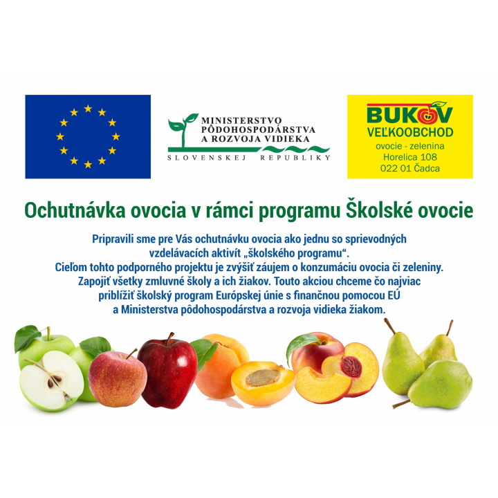Ochutnávka ovocia v našej materskej škole v rámci programu školské ovocie