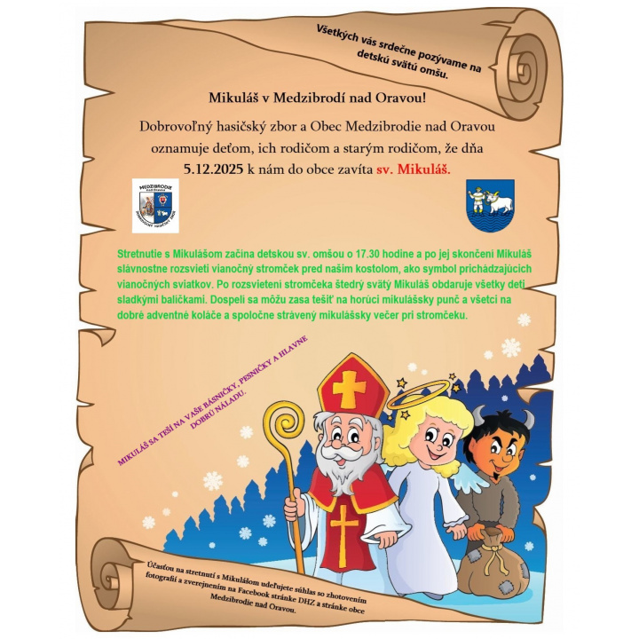 Pozvánka - sv. Mikuláš v Medzibrodí nad Oravou