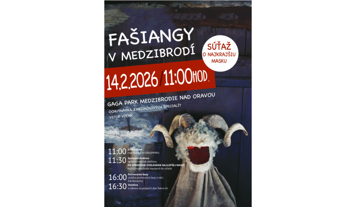 POZVÁNKA na Fašiangovú veselicu dňa 14. februára 2026