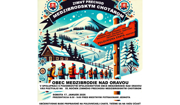 POZVÁNKA na prechod Medzibrodským chotárom - 17. januára 2026