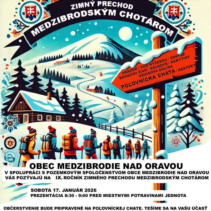 POZVÁNKA na prechod Medzibrodským chotárom - 17. januára 2026